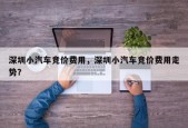 深圳小汽车竞价费用，深圳小汽车竞价费用走势？