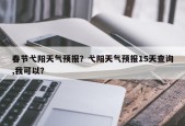 春节弋阳天气预报？弋阳天气预报15天查询,我可以？